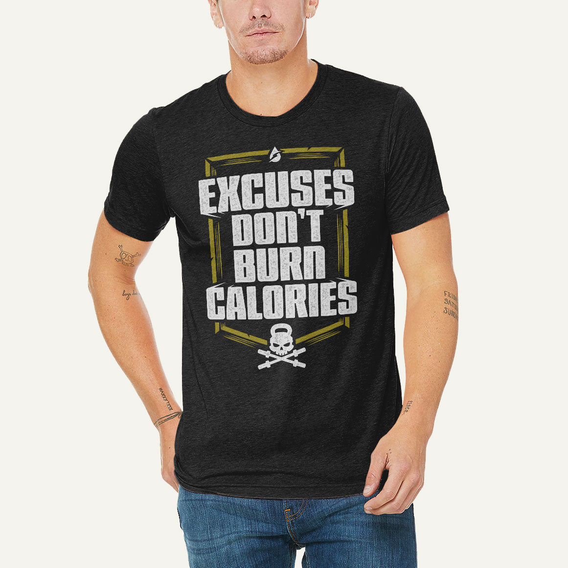 Excuses Don't Burn Calories Men's Triblend T-Shirt