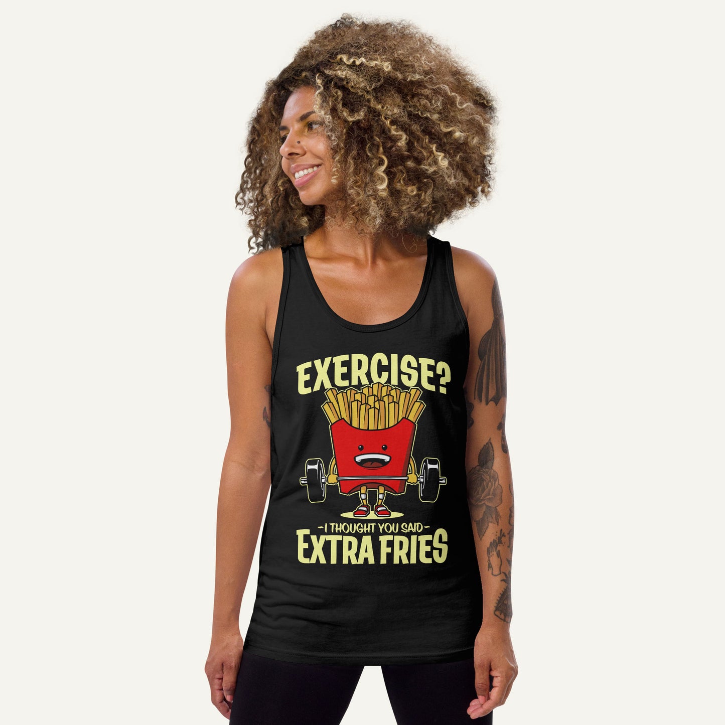 Exercise I Thought You Said Extra Fries Men's Tank Top