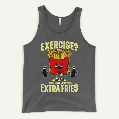 Exercise I Thought You Said Extra Fries Men's Tank Top