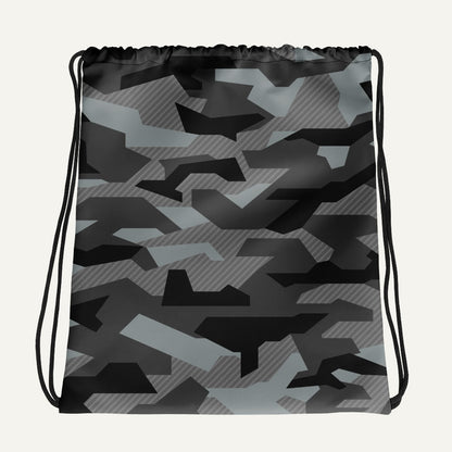 Geometric Camouflage Drawstring Bag — Urban