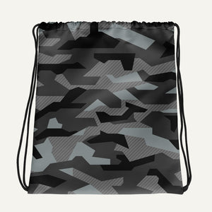 Geometric Camouflage Drawstring Bag — Urban