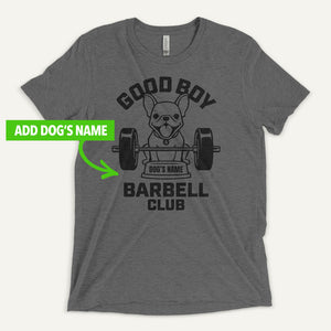 Good Boy Barbell Club Personalized Men's T-Shirt — French Bulldog