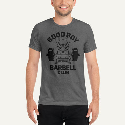 Good Boy Barbell Club Personalized Men's Triblend T-Shirt — French Bulldog