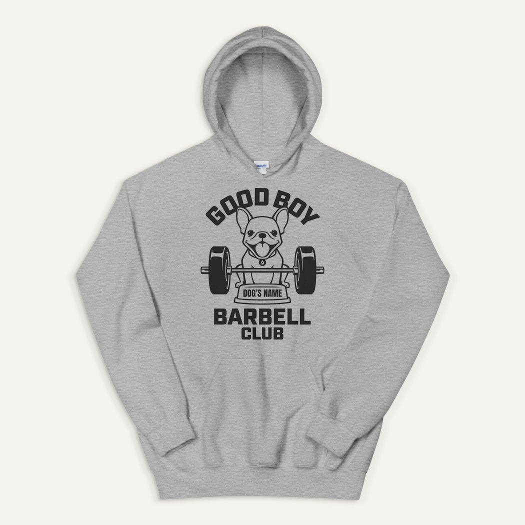 Good Boy Barbell Club Personalized Pullover Hoodie — French Bulldog