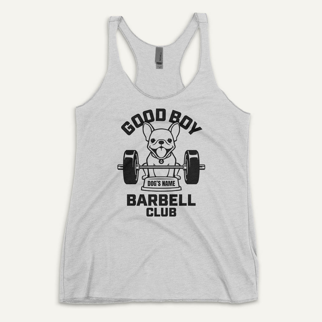 Good Boy Barbell Club Personalized Women's Tank Top — French Bulldog