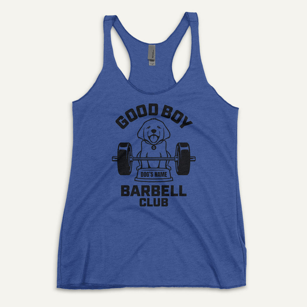 Good Boy Barbell Club Personalized Women’s Tank Top — Labrador Retriever