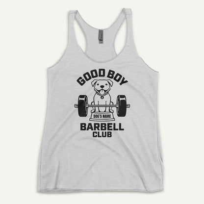 Good Boy Barbell Club Personalized Women’s Tank Top — Pit Bull