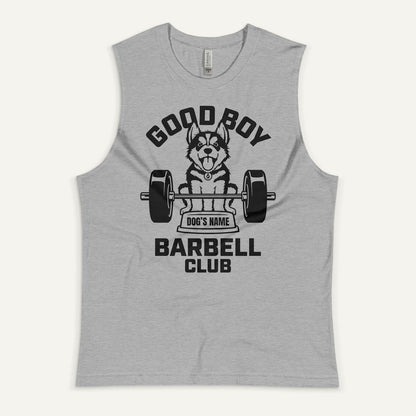 Good Boy Barbell Club Personalized Men’s Muscle Tank — Siberian Husky