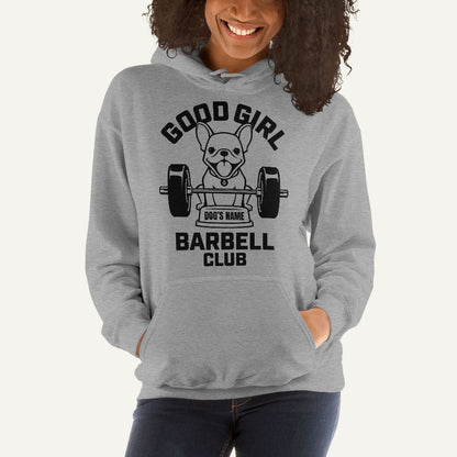 Good Girl Barbell Club Personalized Pullover Hoodie — French Bulldog