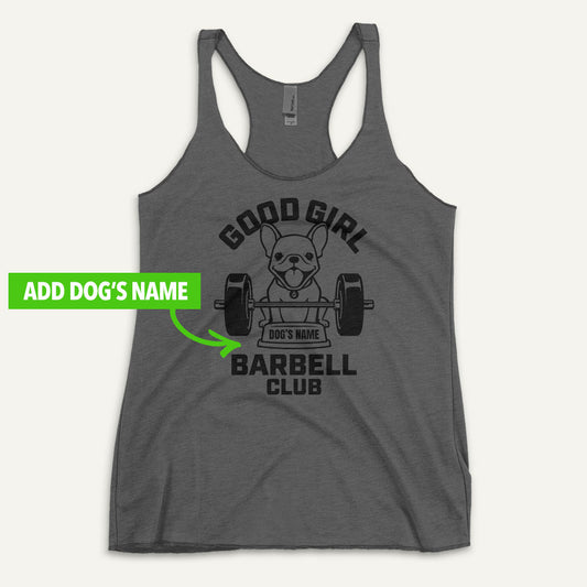 Good Girl Barbell Club Personalized Women's Tank Top — French Bulldog