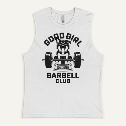 Good Girl Barbell Club Personalized Men's Muscle Tank — German Shepherd
