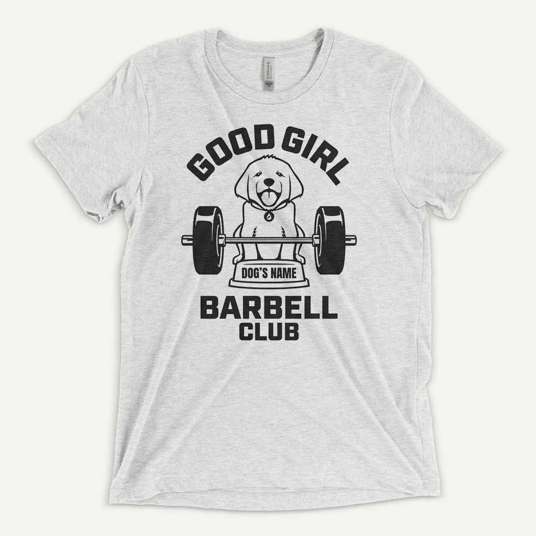 Good Girl Barbell Club Personalized Men’s Triblend T-Shirt — Labrador Retriever