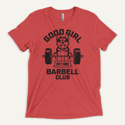 Good Girl Barbell Club Personalized Men’s Triblend T-Shirt — Siberian Husky