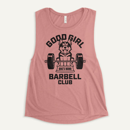 Good Girl Barbell Club Personalized Women’s Muscle Tank — Siberian Husky