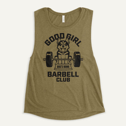 Good Girl Barbell Club Personalized Women’s Muscle Tank — Siberian Husky