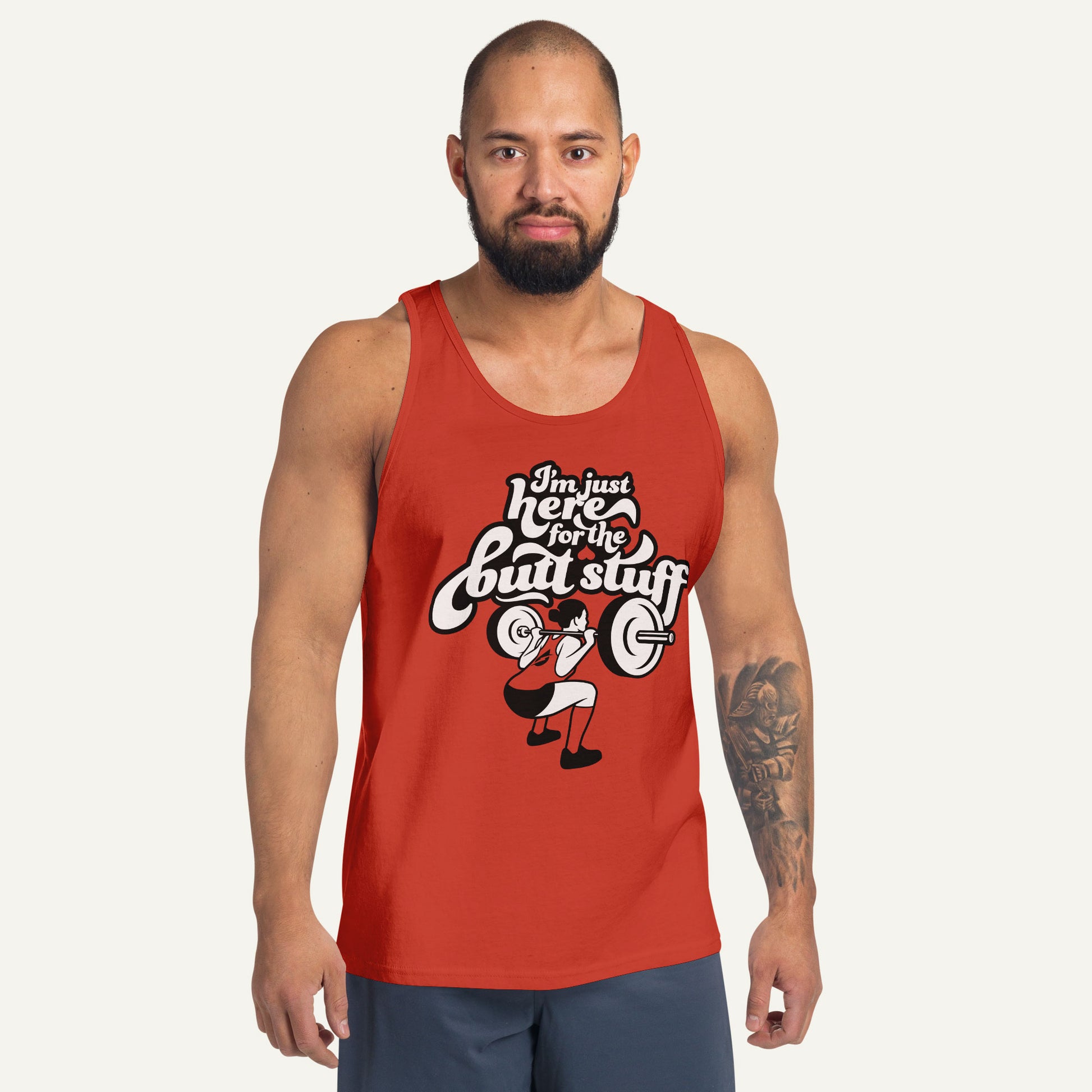 Mens Fitness Tank I Only Do Butt Stuff at The Gym Funny Sarcastic Fitness Workout Tanktop