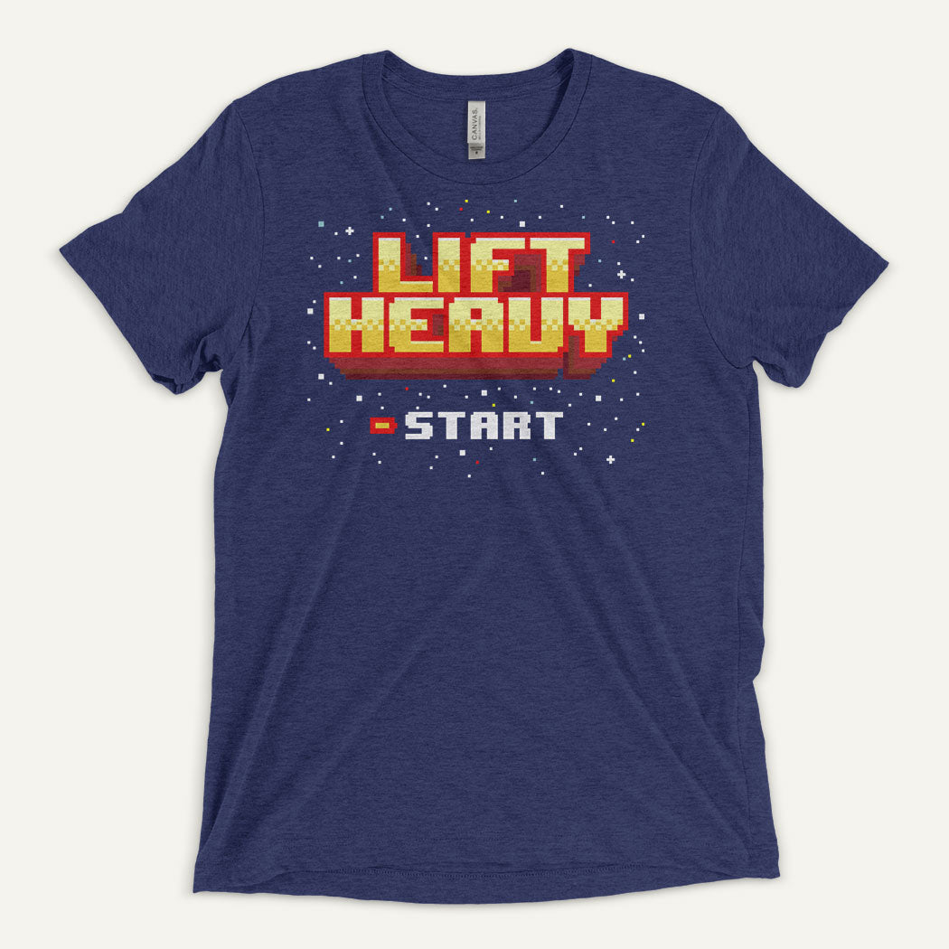 Lift Heavy Men's Triblend T-Shirt — 8-Bit