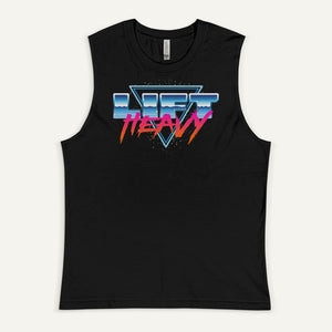 Lift Heavy Men's Muscle Tank — Synth Wave