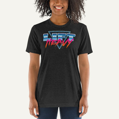 Lift Heavy Men's Triblend T-Shirt — Synth Wave
