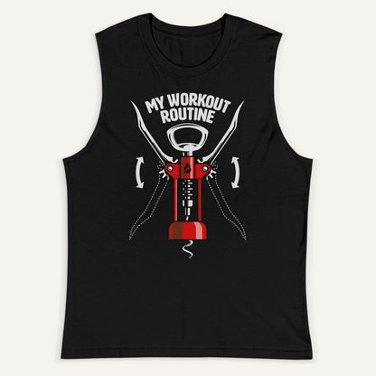 My Workout Routine Wine Opener Men's Muscle Tank