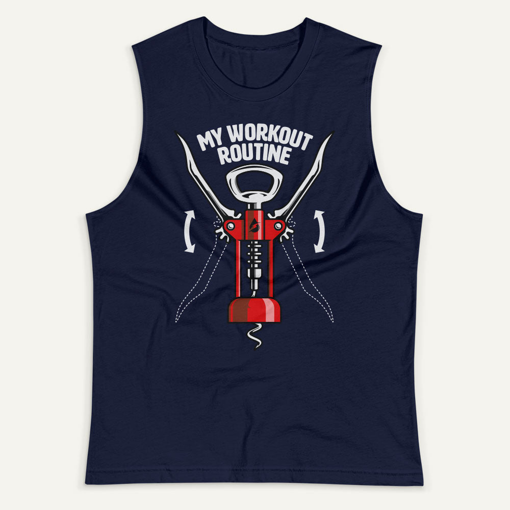 My Workout Routine Wine Opener Men's Muscle Tank