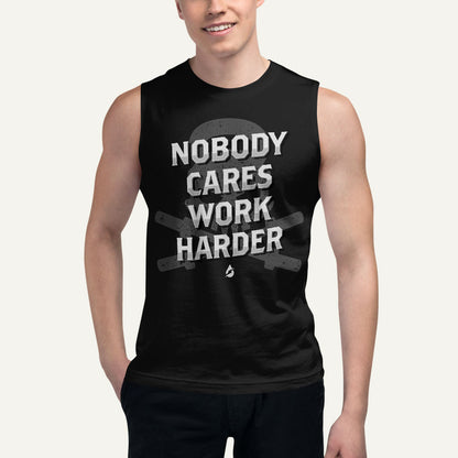 Nobody Cares Work Harder Men's Muscle Tank
