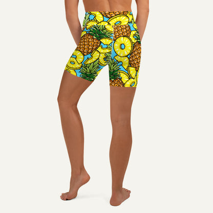 Pineapples High-Waisted Shorts