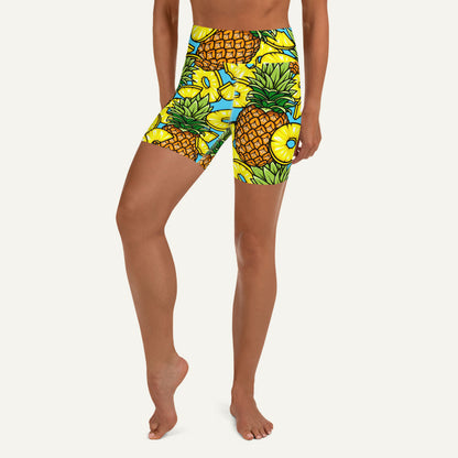 Pineapples High-Waisted Shorts