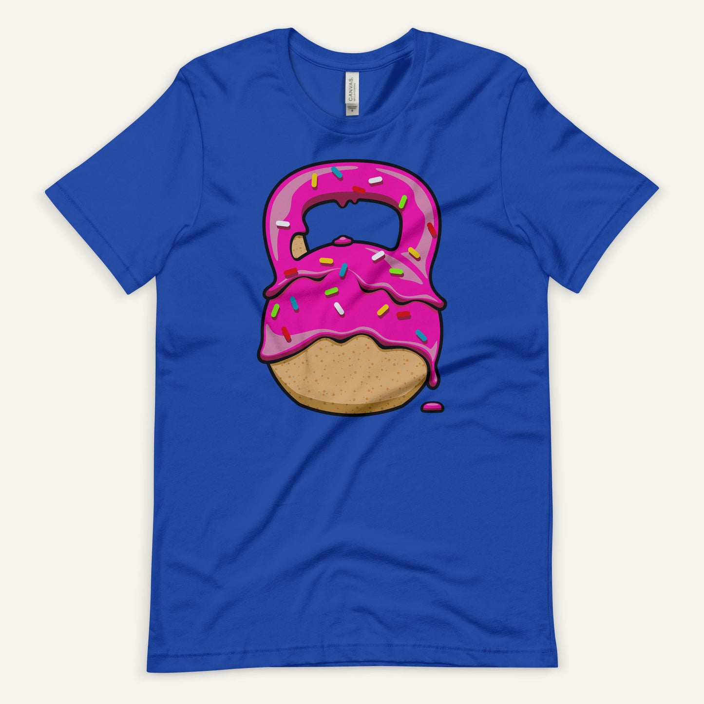 Pink-Glazed Donut With Sprinkles Kettlebell Design Men’s Standard T-Shirt