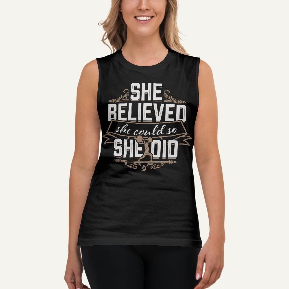 She Believed She Could So She Did Men's Muscle Tank