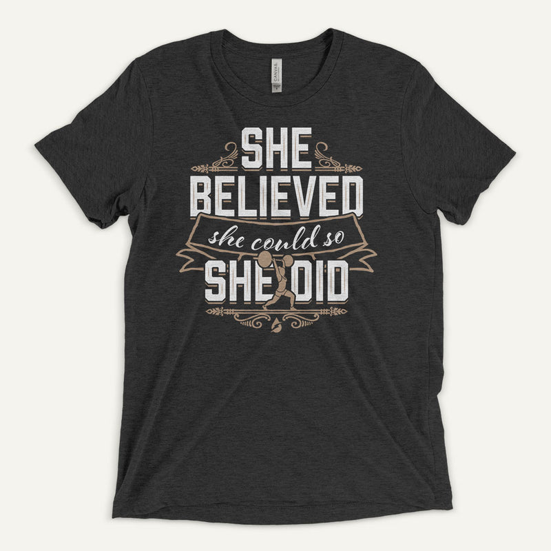 She Believed She Could So She Did Men's T-Shirt– Ministry of Sweat