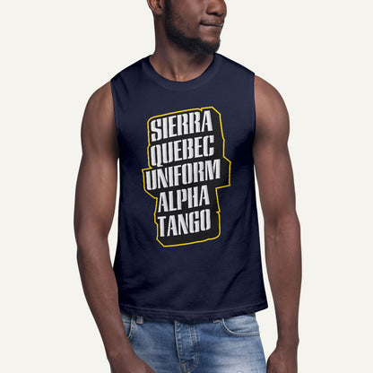 Sierra Quebec Uniform Alpha Tango Men’s Muscle Tank