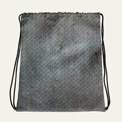 Steel Diamond Plate Drawstring Bag