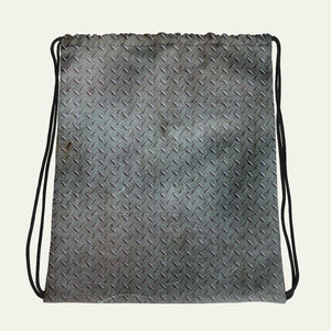 Steel Diamond Plate Drawstring Bag