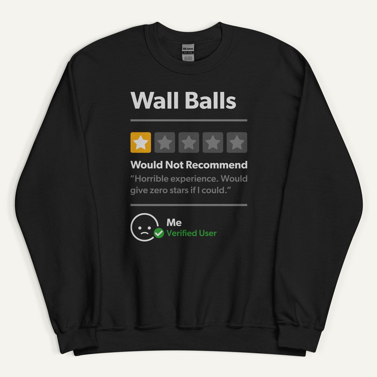 Wall Balls 1 Star Would Not Recommend Sweatshirt