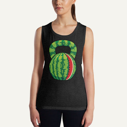 Watermelon Kettlebell Design Women's Muscle Tank